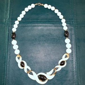 Vintage black and white choker